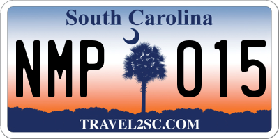 SC license plate NMP015
