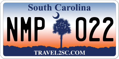 SC license plate NMP022