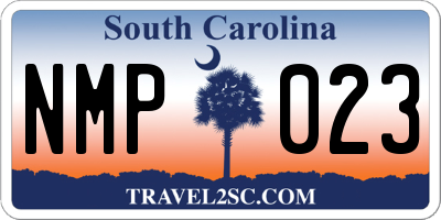 SC license plate NMP023