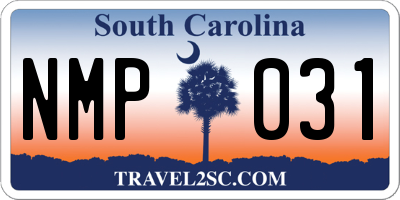 SC license plate NMP031