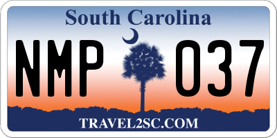 SC license plate NMP037