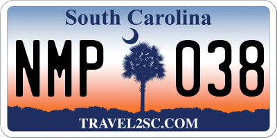 SC license plate NMP038