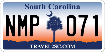 SC license plate NMP071
