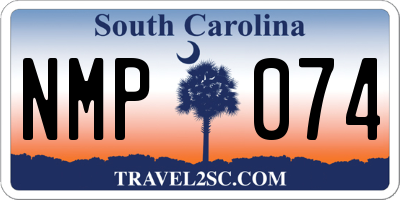 SC license plate NMP074