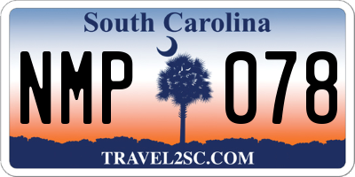 SC license plate NMP078
