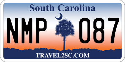 SC license plate NMP087