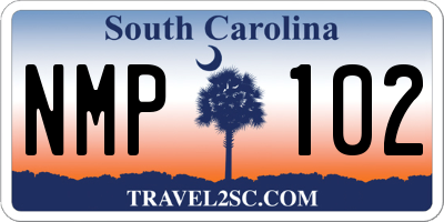 SC license plate NMP102