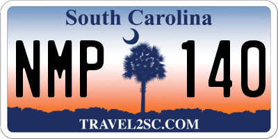 SC license plate NMP140