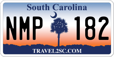 SC license plate NMP182