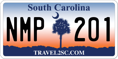SC license plate NMP201