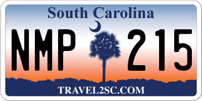 SC license plate NMP215