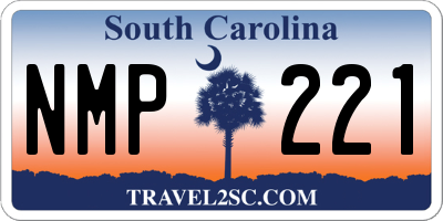 SC license plate NMP221
