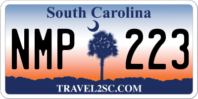 SC license plate NMP223