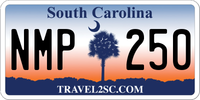 SC license plate NMP250