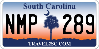 SC license plate NMP289