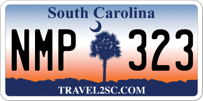 SC license plate NMP323