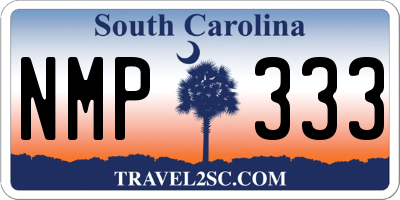 SC license plate NMP333