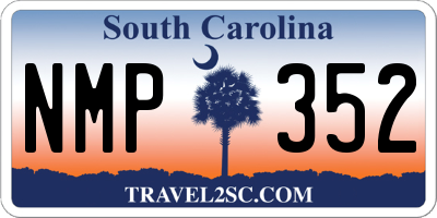 SC license plate NMP352