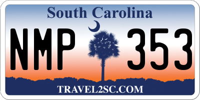 SC license plate NMP353