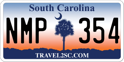 SC license plate NMP354