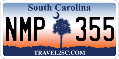 SC license plate NMP355
