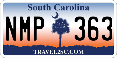 SC license plate NMP363