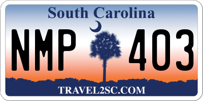 SC license plate NMP403