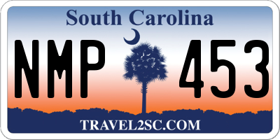 SC license plate NMP453