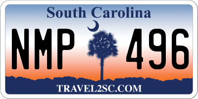 SC license plate NMP496