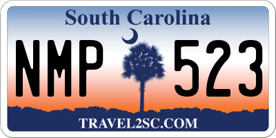 SC license plate NMP523