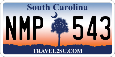 SC license plate NMP543