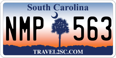 SC license plate NMP563