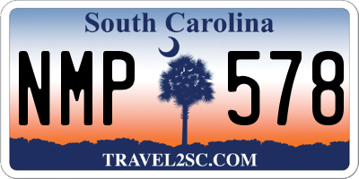 SC license plate NMP578