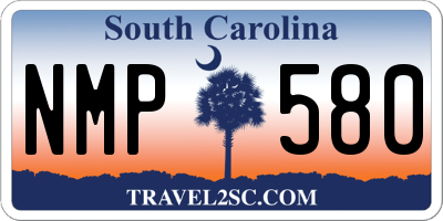 SC license plate NMP580