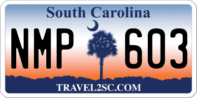 SC license plate NMP603