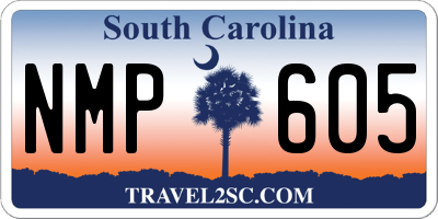 SC license plate NMP605