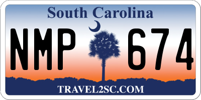SC license plate NMP674