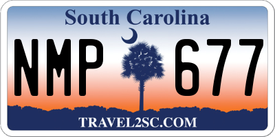 SC license plate NMP677