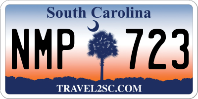 SC license plate NMP723
