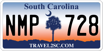 SC license plate NMP728