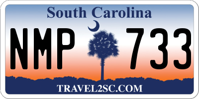 SC license plate NMP733