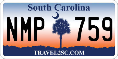 SC license plate NMP759