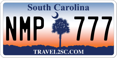 SC license plate NMP777