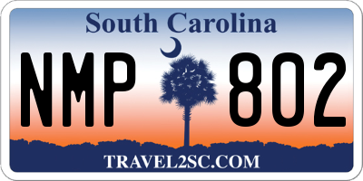 SC license plate NMP802