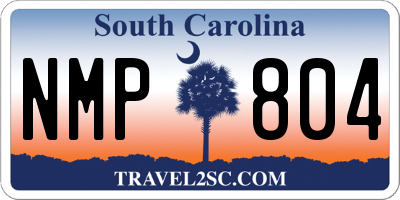 SC license plate NMP804