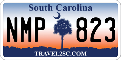 SC license plate NMP823