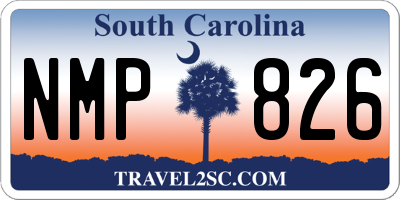 SC license plate NMP826