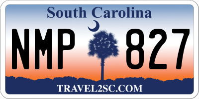 SC license plate NMP827