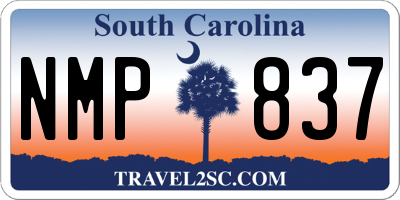 SC license plate NMP837