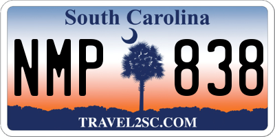 SC license plate NMP838